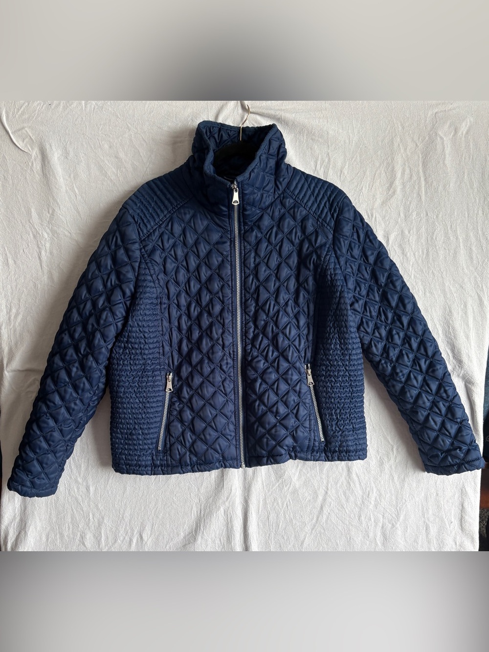 Andrew Marc New York Quilted Navy Blue Puffer Jacket - Classic Zip Front SZ XXL